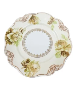 Antique Ohme Silesia Old Ivory XVI Bread Dessert Snack Plate Fine China Germany - Picture 1 of 14