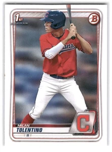 Milan Tolentino 2020 Bowman Draft Baseball #BD-4 Cleveland Indians - Picture 1 of 2