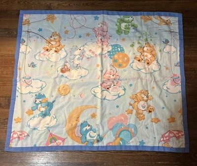 "Manta bebé vintage hecha a mano años 80 Care-a lot Care Bears 40""x32,5""" Foto 1 de 4