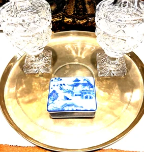 Antikes englisches Bronze Getränketablett 18. Jahrhundert - Bild 1 von 12