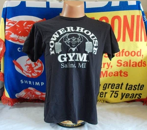 POWERHOUSE GYM Saline Michigan T-Shirt Herren Large Wettkampf LIFTING DEFUNCT - Bild 1 von 4