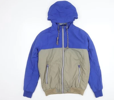 Chaqueta cortavientos Twistedsoul para hombre azul beige con capucha talla M Foto 1 de 4