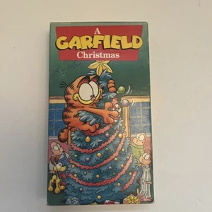 A GARFIELD CHRISTMAS VHS 1991 Rare CBS Cartoon. Writing On Outside/Inside Cover - Picture 1 of 9