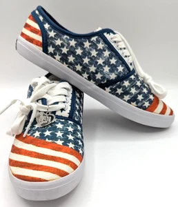 The Bradford Exchange American Flag Shoes with Charm Patriotic 8 Sneakers - Picture 1 of 15