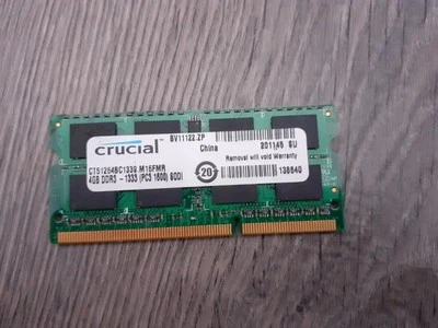  4GB PC3-10600S Crucial DDR3 1333MHz 204Pin - Image 1 of 4