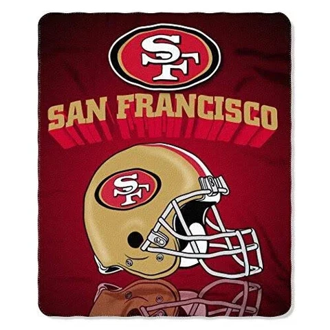 NFL San Francisco 49ers Gridiron Fleece Throw, 50 x 60-inches Cover