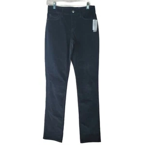 NWT NYDJ womens size 2 black slim straight sculpting stretch denim mid rise jean - Picture 1 of 5