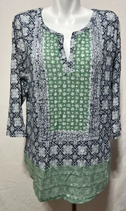 Lucky Brand Damen grün blau grau Shirt 1X Langarm neu mit Etikett Langarm - Bild 1 von 8
