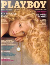 Playboy February 1983.  KIM BASINGER Cover, Melinda Mays, Playmate/ Centerfold
