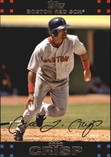2007 Red Sox Topps Gift Set Boston Red Sox Baseball Card #BOS21 Coco Crisp