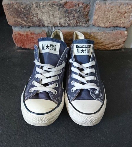 Scarpe da ginnastica vintage blu bianco Converse unisex all star basse Chuck Taylor