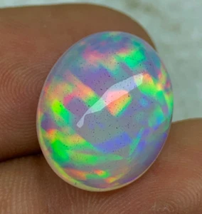 10.20 Cts Brilliant Quality Ethiopian White Base Opal | Jewelry Making | Loose - Picture 1 of 12