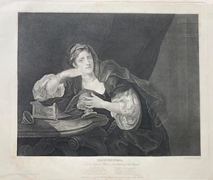 1795 (1822) Antique Print by Hogarth: Sigismonda: Heath Ed - Picture 1 of 3
