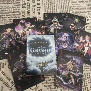 Colección de póquer anime Genshin juego de impacto moda niña cartas 54 cartas - Imagen 1 de 4