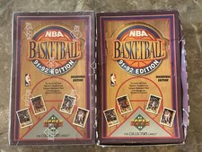 (2) 1991-92 NBA Upper Deck Basketball wax box factory sealed 1 opened 56 packs