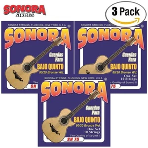 CONFEZIONE 3 Corde per chitarra Sonora SN75 80/20 Bronze Wound Bajo Quinto - Foto 1 di 1