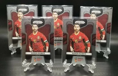 ⚽ LOT OF 5 cards  2018 Base PRIZM World Cup SERGIO RAMOS SPAIN ⚽ - Image 1 of 2