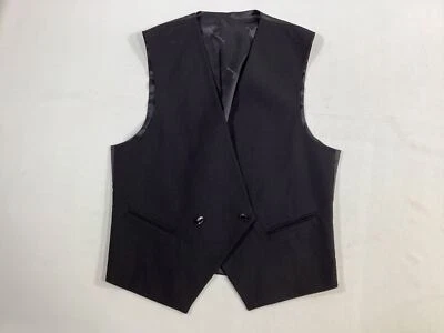 Mens Stacy Adams Formal Black Suit Vest Size 40 NEW - Image 1 of 4