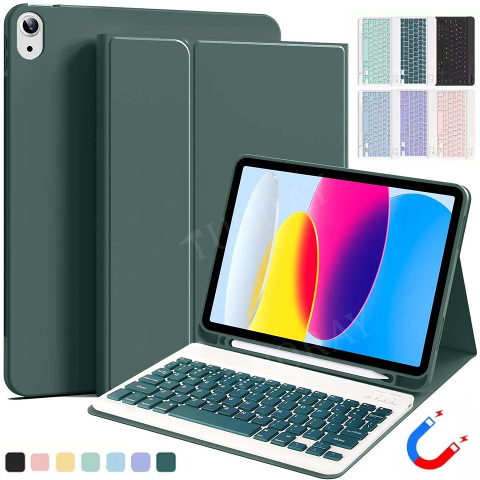 Keyboard Case Mouse For iPad 5/6/7/8/9/10/11th 11" A16 2025 Gen Pro Air 11 M3 - Image 1 of 4