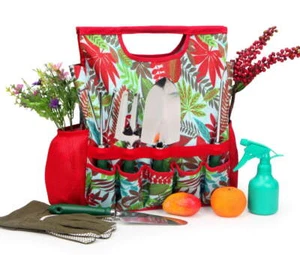 9-Piece Garden Tools Set with Gloves and Colorful Tote - Gardening Hand Tools K - Picture 1 of 3