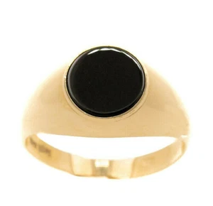 Siegelring Herren Onyx Ring 585 Gelbgold 14 Karat Größe 64 5,1 gramm - Bild 1 von 7