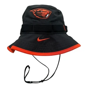 Nike Oregon State Beavers Apex Bucket Hat Cap Size M Black NCAA Boonie - Picture 1 of 7