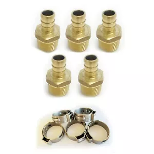 5 PIEZAS 3/4" PEX X 3/4" MACHO NPT ADAPTADOR CRIMPADO BARRA MONTAJE +5 PIEZAS 3/4" SS Abrazaderas - Imagen 1 de 4