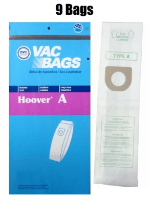 DVC Designed To Fit  Hoover Type A Vacuum Cleaner Bag 9 BAGS Sealed - Image 1 of 4