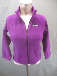 Columbia Size M (10-12) Girls Purple Full Zip Fleece Warm Athletic Jacket 054 - Picture 1 of 10