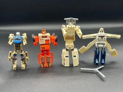 LOTS 4 Vintage Bandai Go Bots Water Walk White Top & Chest RARE 1984 -B8 - Image 1 of 4