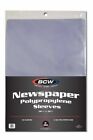 100 (2 Packs) BCW 14x19 Newspaper Sleeves 14 1/8 X 19 1/8 Clear Poly 2 Mil