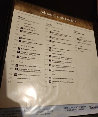 Texas Bar CLE Advanced Family Law Course 5020 Volume 1 (2014) - Image 1 of 4