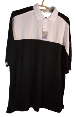 Polo de golf FeatherLite para hombre negro blanco mecha de humedad malla camisa deportiva 3XL Foto 1 de 4