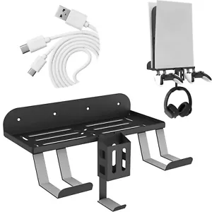 PS5 Wall Mount Kit 6in1 Playstation 5 Metal Wall Stand Bracket for Both Version - Picture 1 of 6