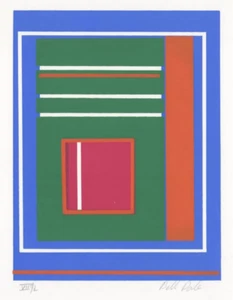 Serigrafía geométrica Bill Dale años 90 MCM - Imagen 1 de 2