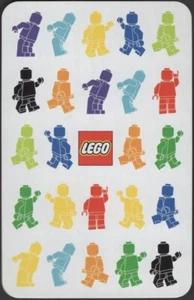 Tarjetas de Juego Tarjeta Única Antigua ** LEGO MEN ** Juguete Publicidad Arte Diseño - Imagen 1 de 3