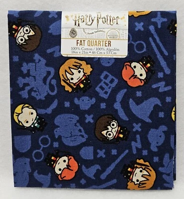 Harry Potter Rookie Wizard 100% Quilting Cotton 18" X 21" Precut Fat Quarter/New - Image 1 of 3