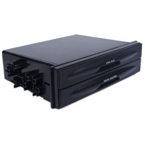 Double 2 Din Dash Radio Installation Pocket Cup Holder Storage Box For Car SUV - Picture 1 of 16