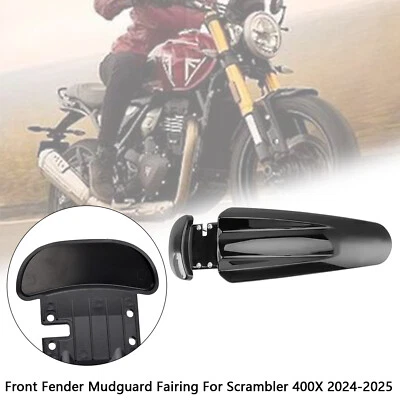 Front Fender Mudguard Fairing For Scrambler 400X 2024-2025 Black US - Изображение 1 из 4