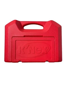 KNEX RED Box Hard Carrying Case Empty Plastic Tote 14x10x4 Vintage 1997 - Picture 1 of 5