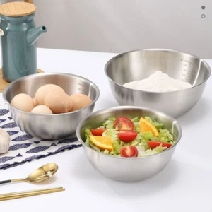 Stainless Steel Soup Rice Bowl Anti-Scalding Dish Container Food Tableware - Picture 1 of 20