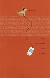 Fun HAPPY BIRTHDAY Card FOR GRANDSON "Music Blast" by American Greetings + ✉ - Picture 1 of 4
