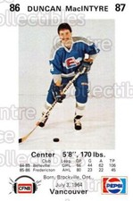 1986-87 Fredericton Express #18 Dunc MacIntyre