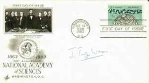 RARE! “Canadian Geology Pioneer" Dr John Tuzo Wilson Hand Signed FDC Dated 1963 - Picture 1 of 1