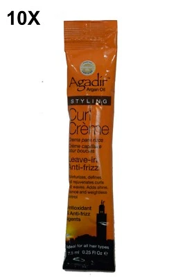 NEW Agadir Argan Oil Styling Curl Creme All Hair Types Anti Frizz 10X .25 FL OZ - Image 1 of 4