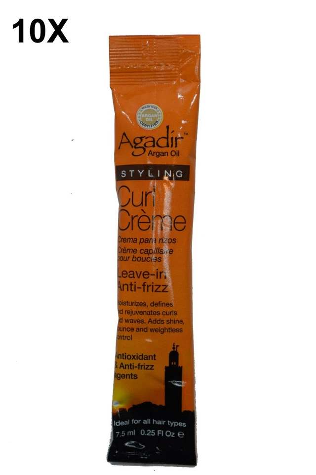NUEVO Agadir Aceite de Argán Estilo Rizo Crema Todo Tipo de Cabello Anti Frizz 10X .25 FL OZ Foto 1 de 4