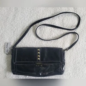 XOXO Schwarz Leder Damen Handtasche Schultertasche - Bild 1 von 10