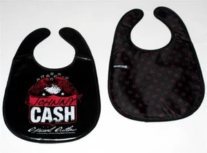 JOHNNY CASH Country Rock OFFICIAL OUTLAW Baby Infant Toddler VINYL POLYESTER BIB - Bild 1 von 1