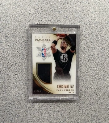 2013-2014 Panini Immaculate #27 Paul Pierce Christmas Day Game Used Jersey /85 - Image 1 of 2