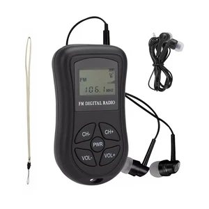 Mini receptor de bolsillo de radio FM con pantalla LCD digital para diseño portátil ligero - Imagen 1 de 18